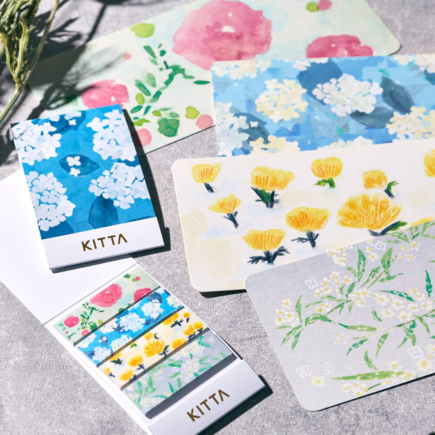 King Jim HITOTOKI KITTA Basic Washi Tape - Flower 7 - Kitta
