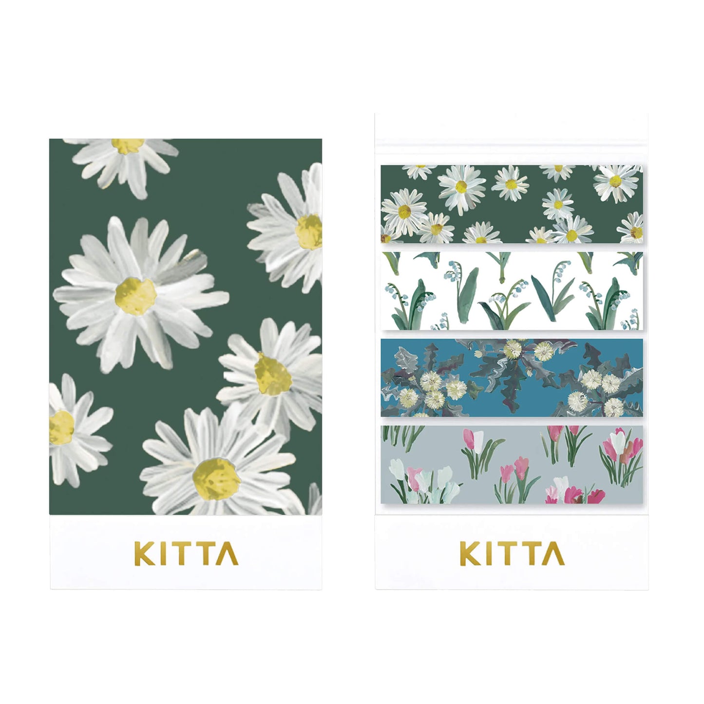 King Jim HITOTOKI KITTA Basic Washi Tape - Flower 9 - Kitta