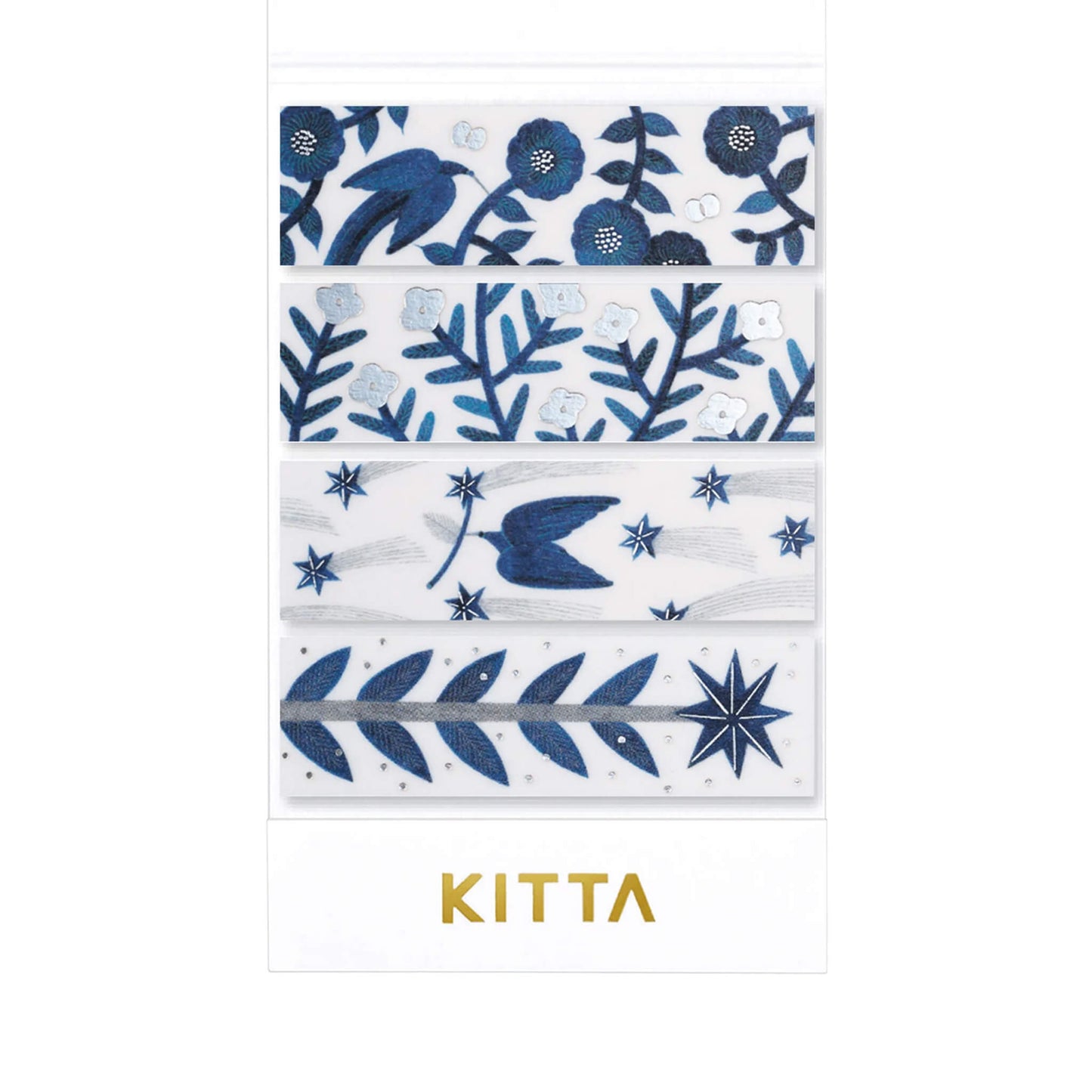 King Jim HITOTOKI KITTA Basic Washi Tape - Hikari (Silver Foil) - Kitta