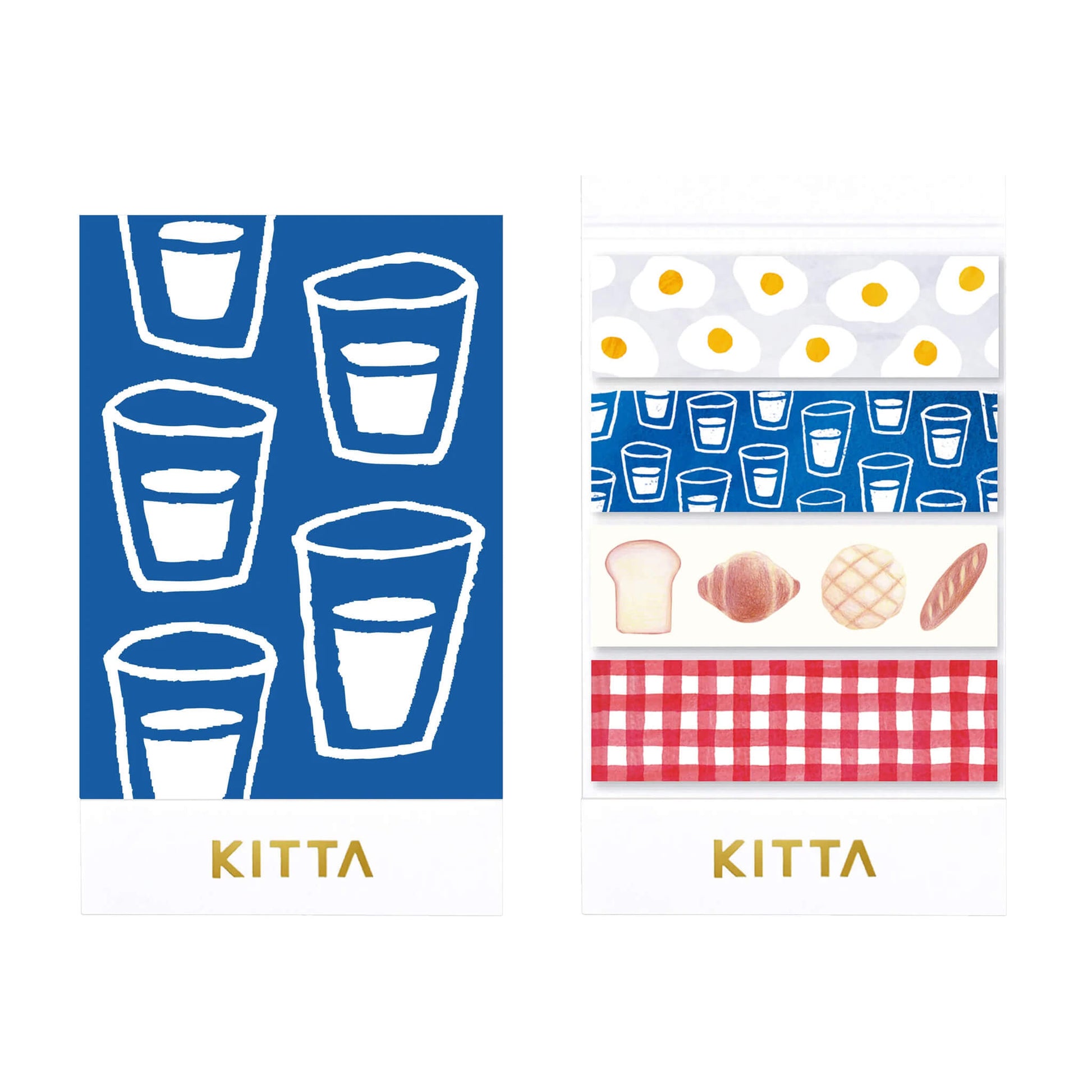 King Jim HITOTOKI KITTA Basic Washi Tape Reprinted - Breakfast - Kitta