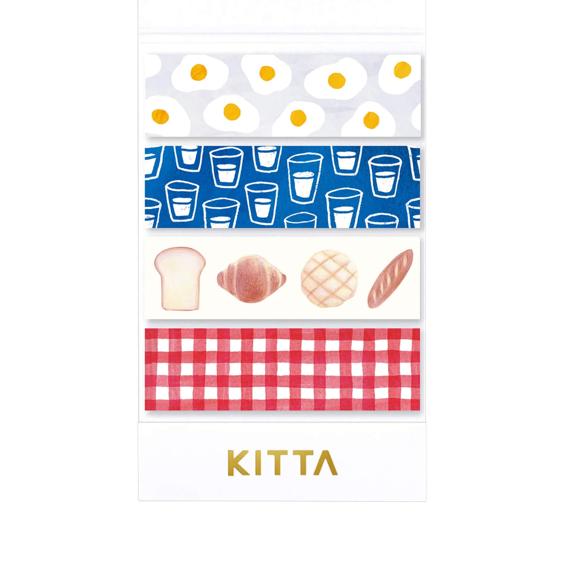 King Jim HITOTOKI KITTA Basic Washi Tape Reprinted - Breakfast - Kitta