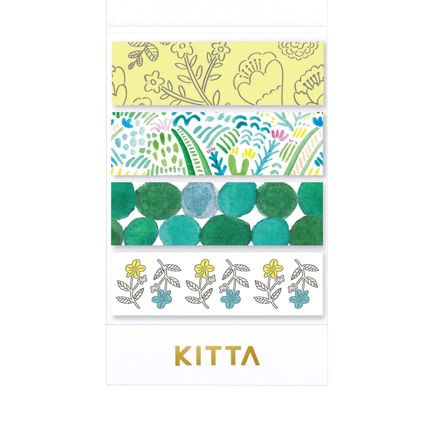 King Jim HITOTOKI KITTA Basic Washi Tape Reprinted - Plants - Kitta