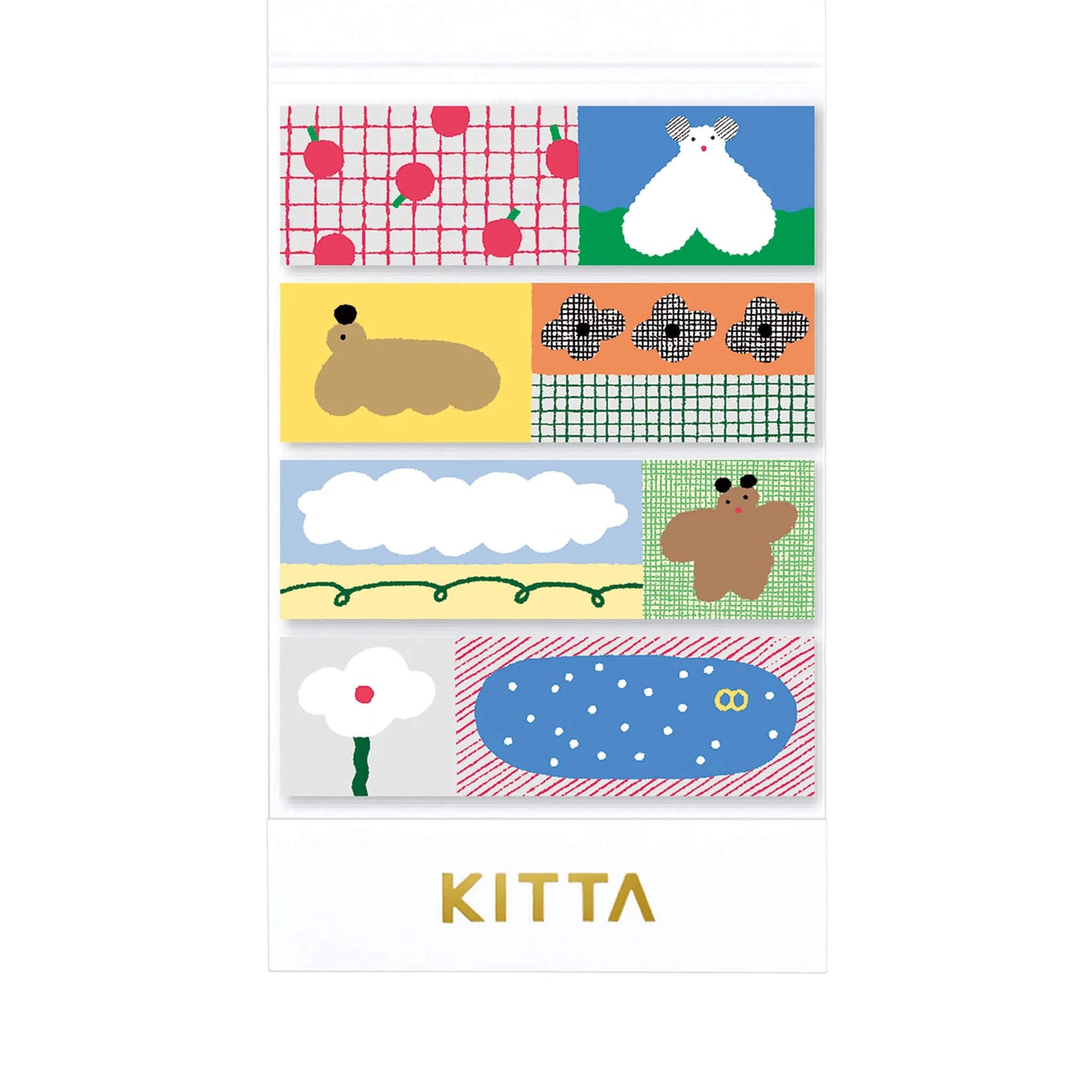 King Jim HITOTOKI KITTA Basic Washi Tape - Sanpo - Kitta
