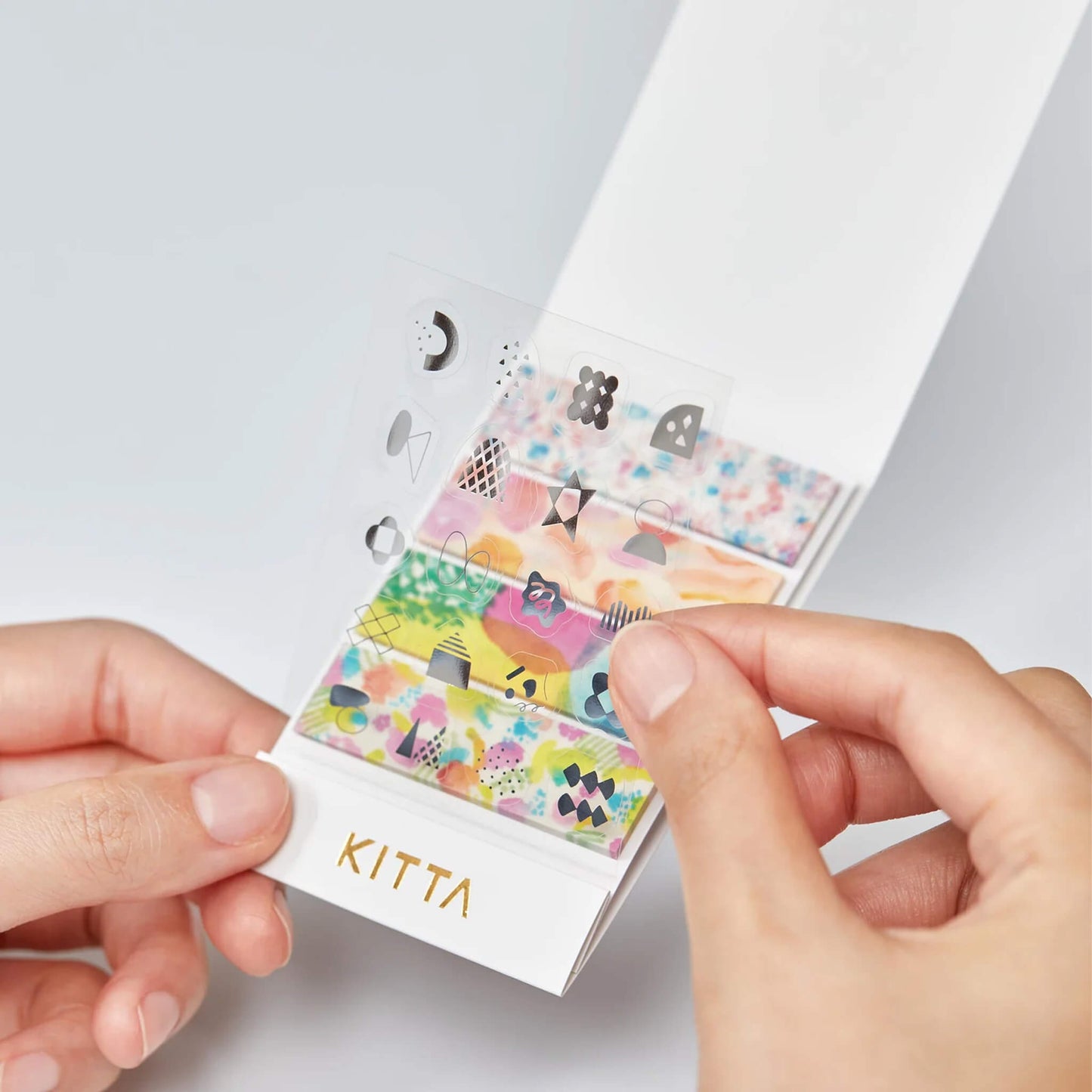 King Jim HITOTOKI KITTA Collage Washi Tape & Sticker - Oka (Gold Foil) - Kitta