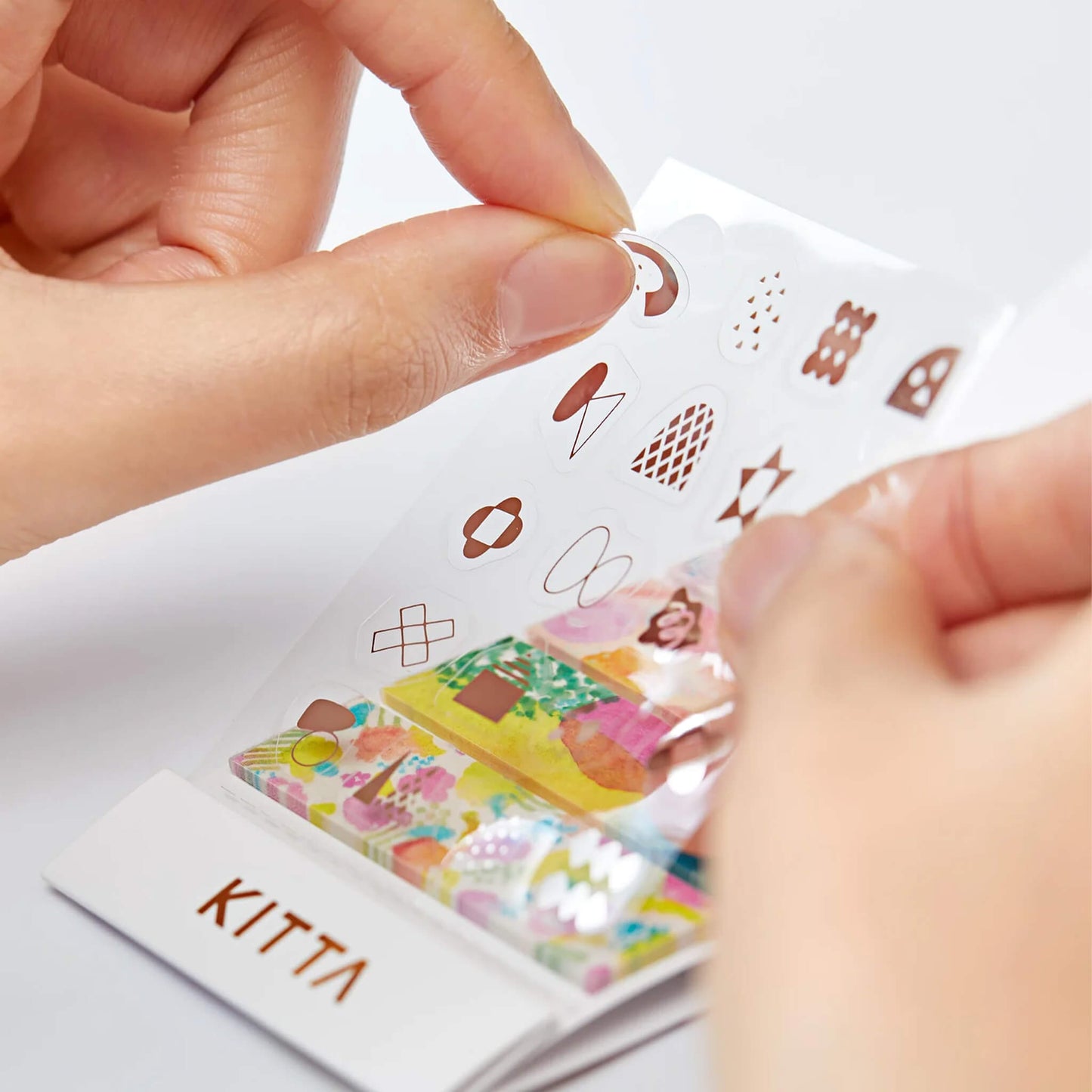 King Jim HITOTOKI KITTA Collage Washi Tape & Sticker - Suisai (Silver foil) - Kitta