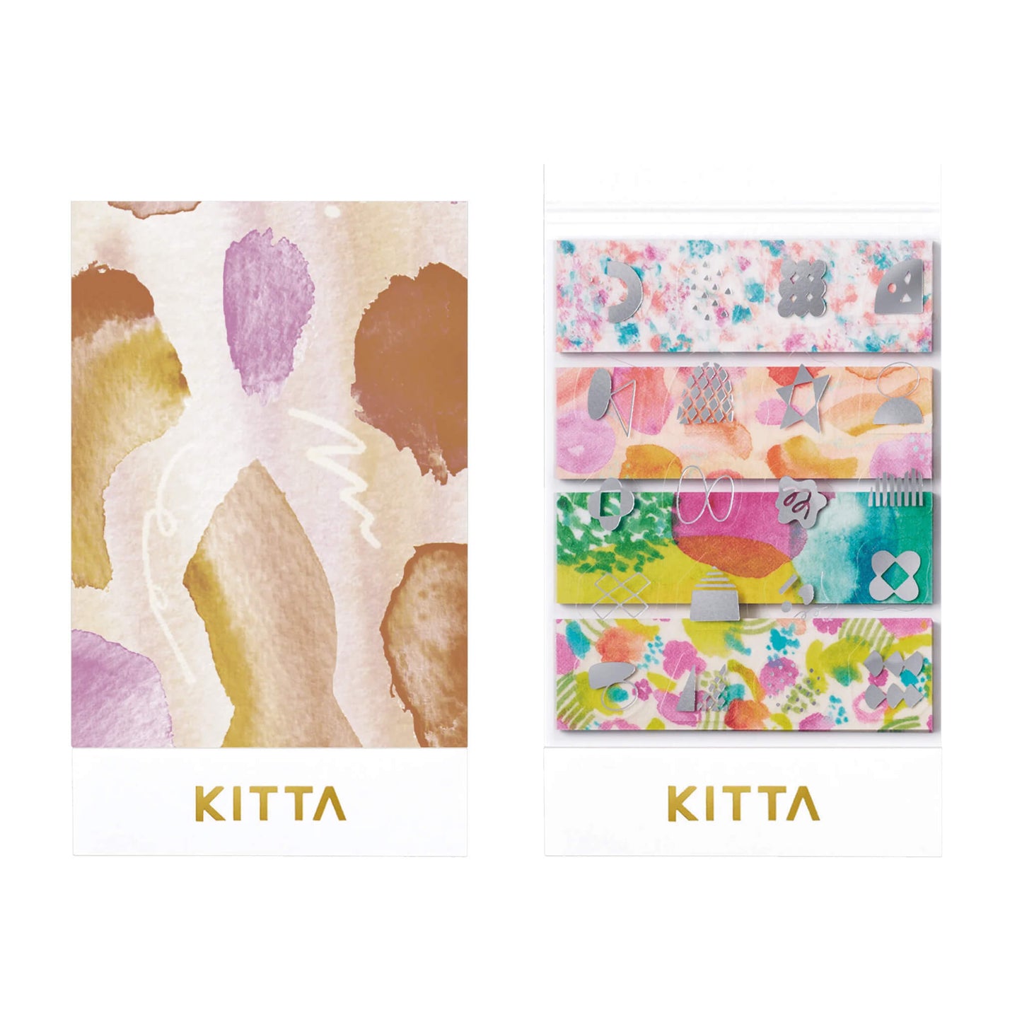 King Jim HITOTOKI KITTA Collage Washi Tape & Sticker - Suisai (Silver foil) - Kitta