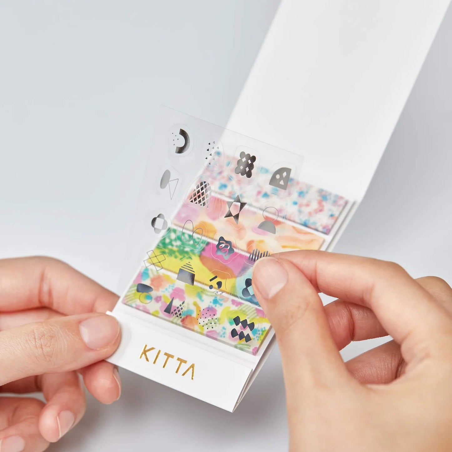King Jim HITOTOKI KITTA Collage Washi Tape & Sticker - Suisai (Silver foil) - Kitta