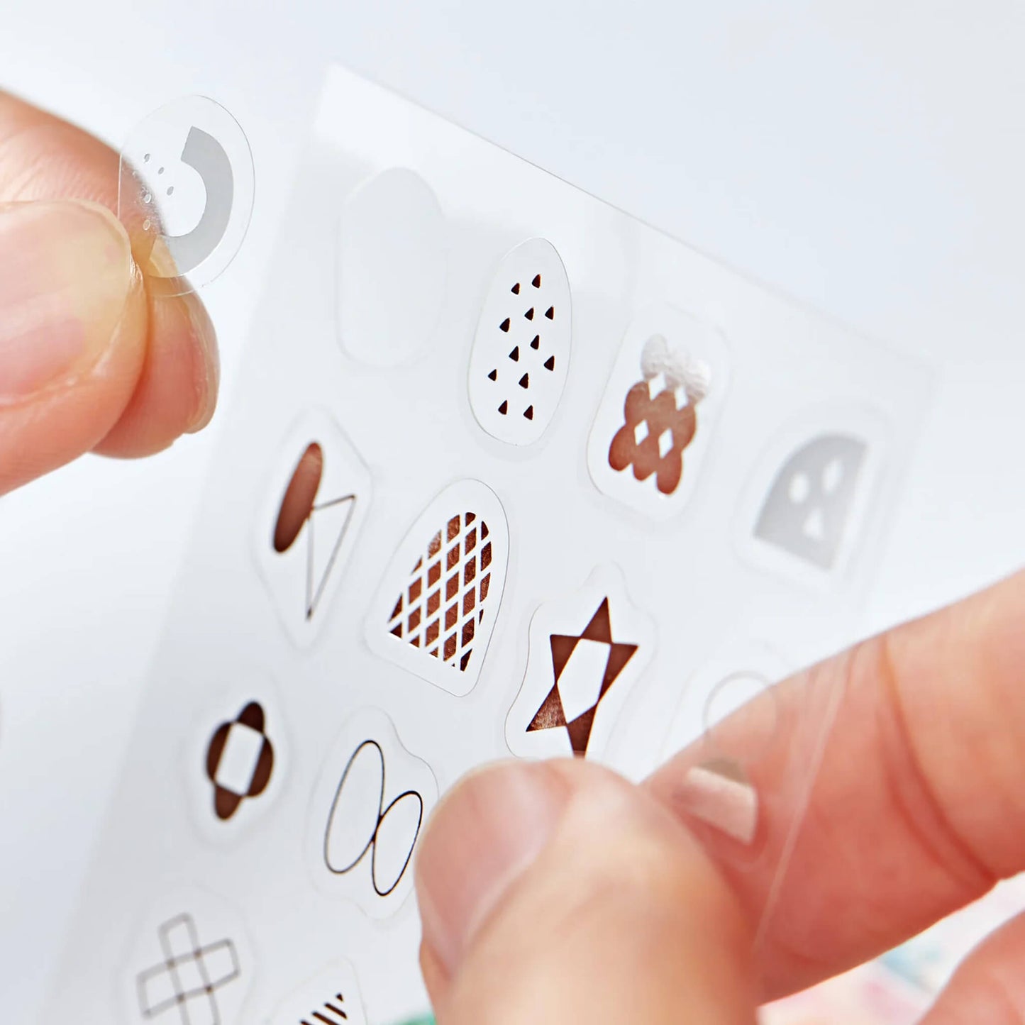 King Jim HITOTOKI KITTA Collage Washi Tape & Sticker - Wakusei (Silver Foil) - Kitta