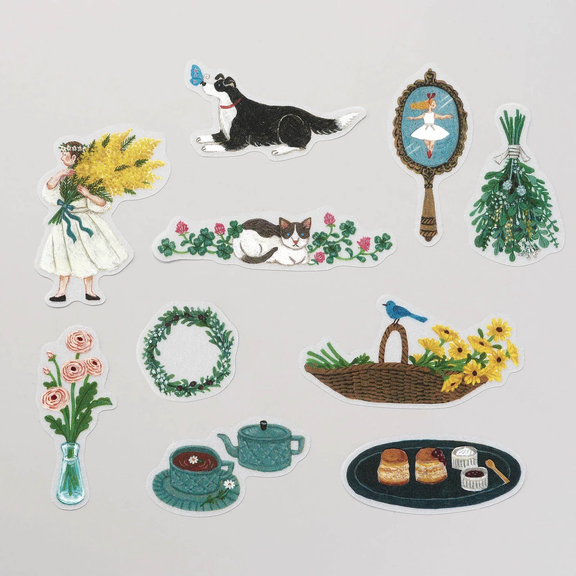 King Jim HITOTOKI KITTA Flake Sticker - Classic - Kitta