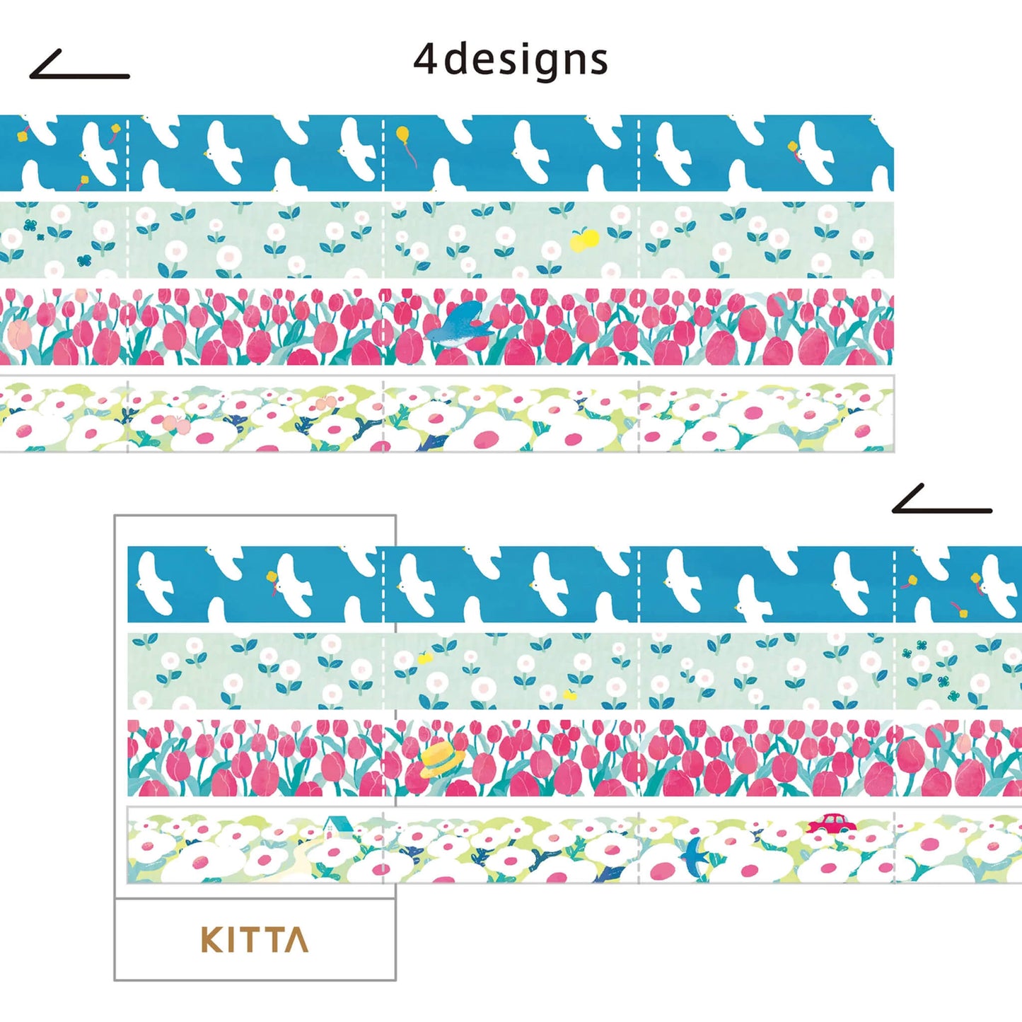 King Jim HITOTOKI KITTA Jabara Washi Tape - Fuukei - Kitta