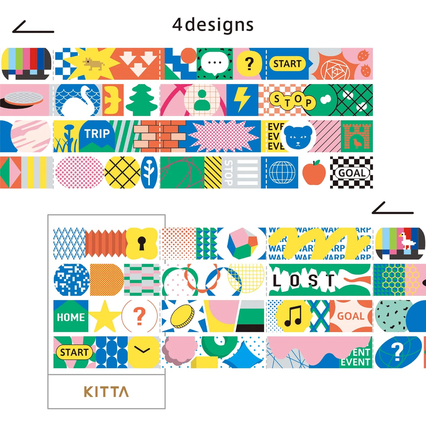 King Jim HITOTOKI KITTA Jabara Washi Tape - Sugoroku - Kitta