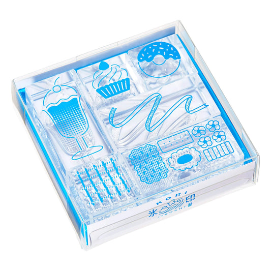 King Jim HITOTOKI Kori Jirushi Ice Cube Stamp Set - Sweets - Clear Stamps