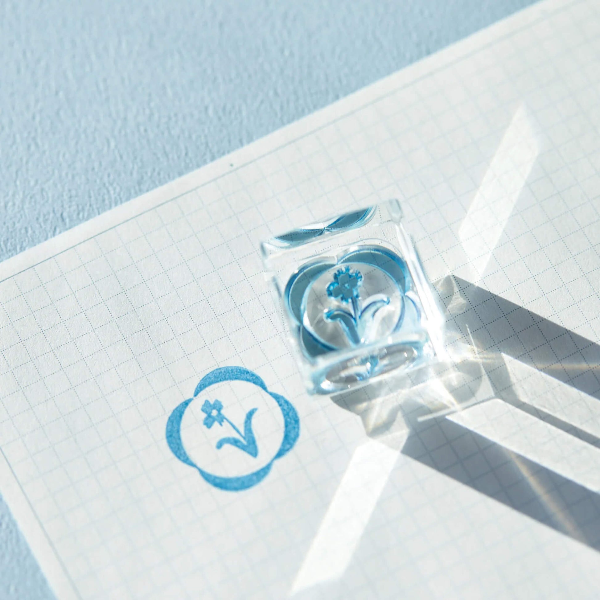 King Jim HITOTOKI Kori Jirushi Ice Cube Stamp Small - Flower - Clear Stamps