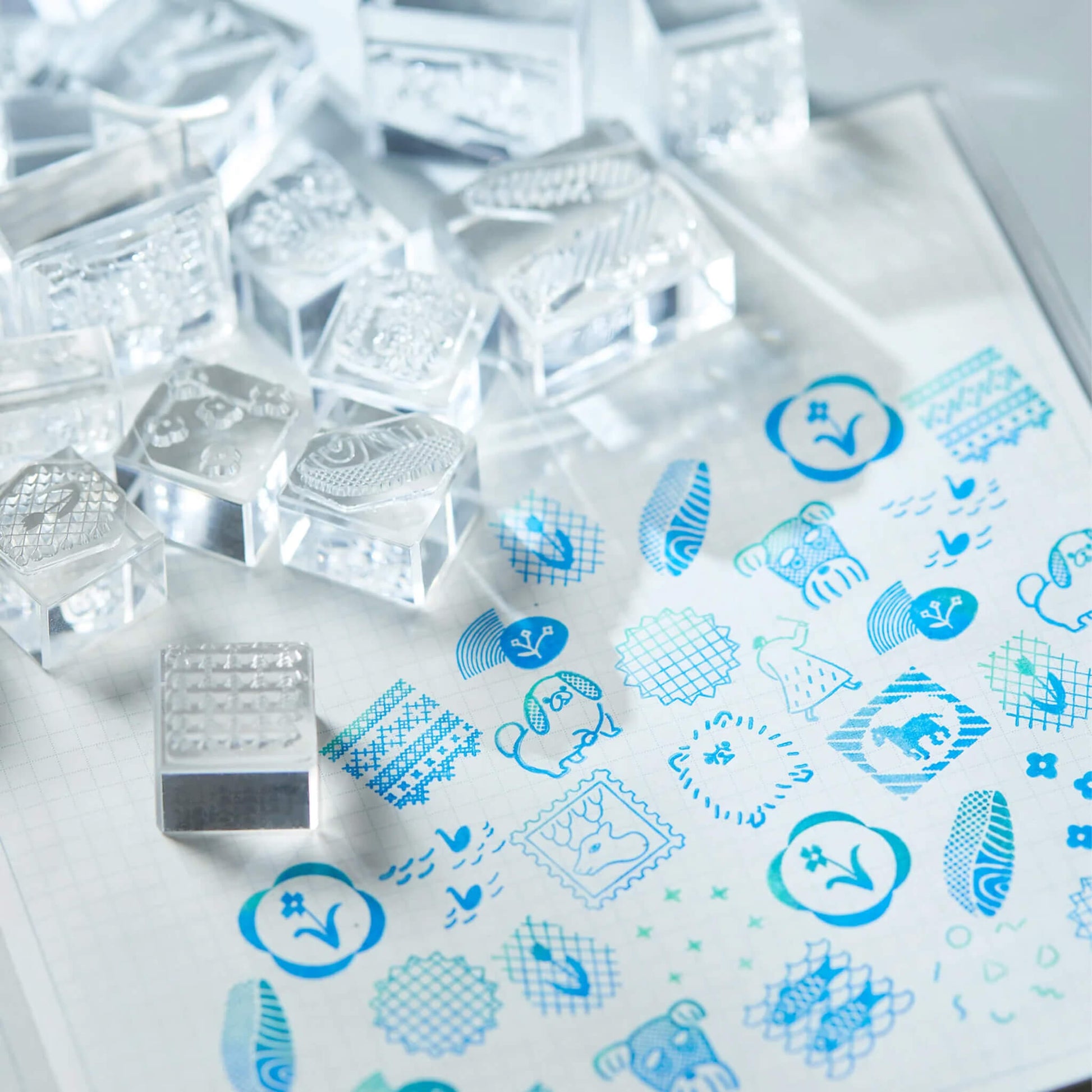 King Jim HITOTOKI Kori Jirushi Ice Cube Stamp Small - Sparkle - Clear Stamps