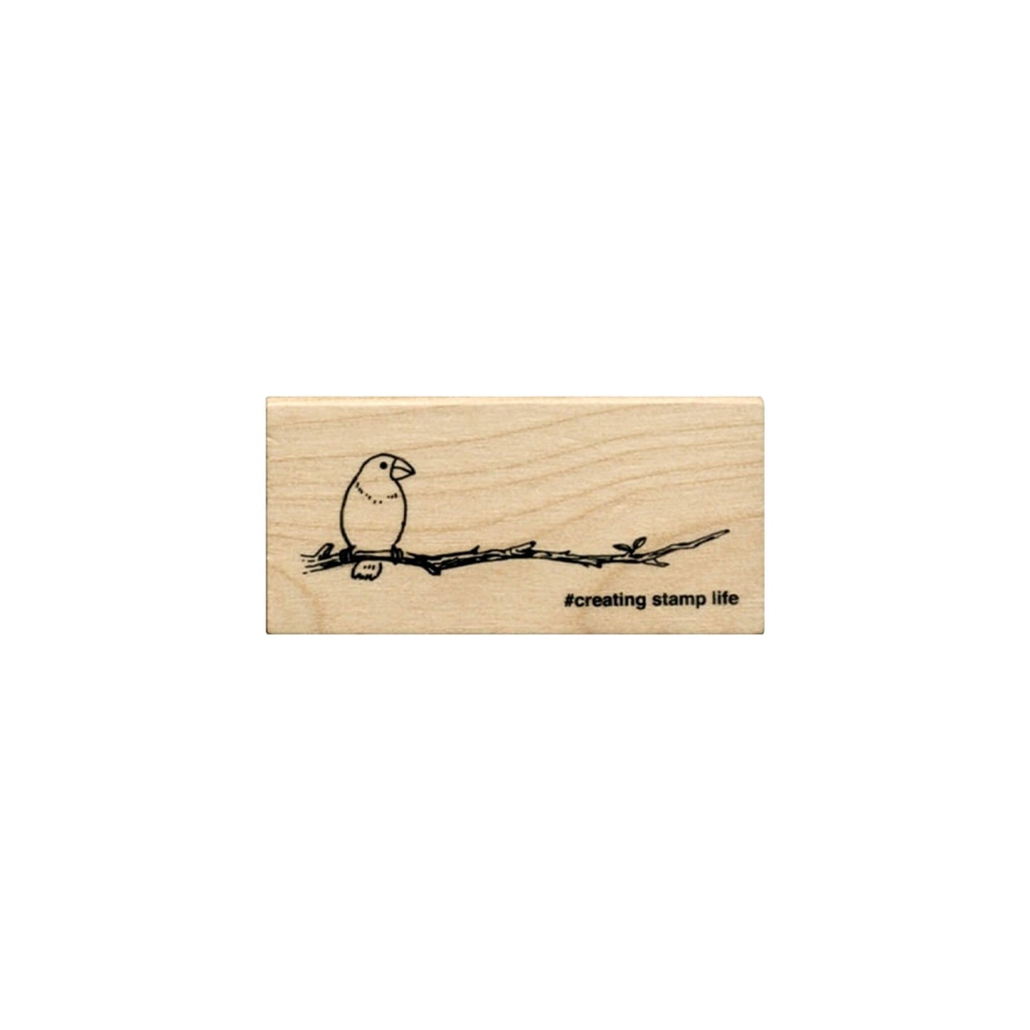 Kodomo no Kao I Love Stamp Series 1 - Branch and Little Bird - Rubber Stamps