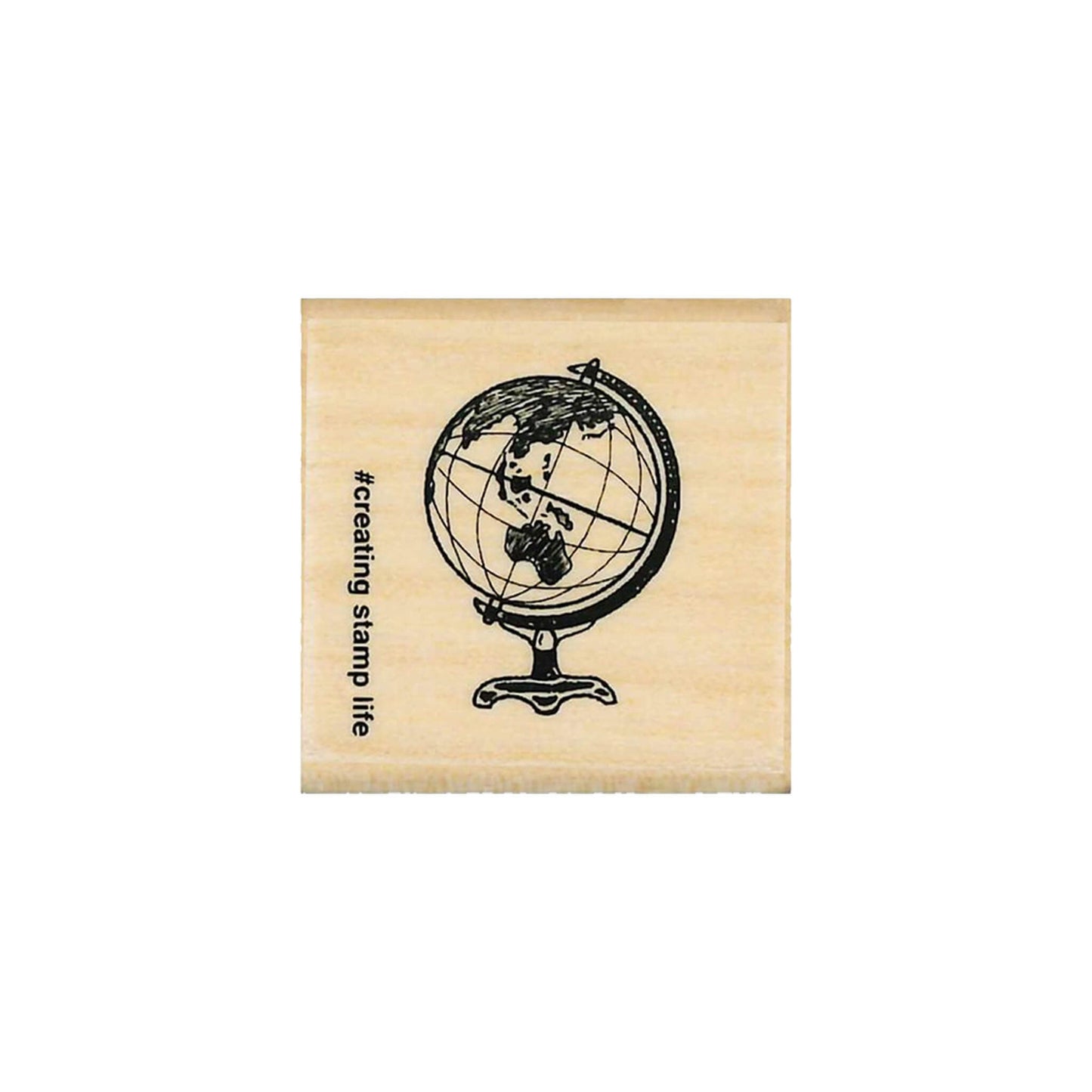 Kodomo no Kao I Love Stamp Series 2 - Globe - Rubber Stamps