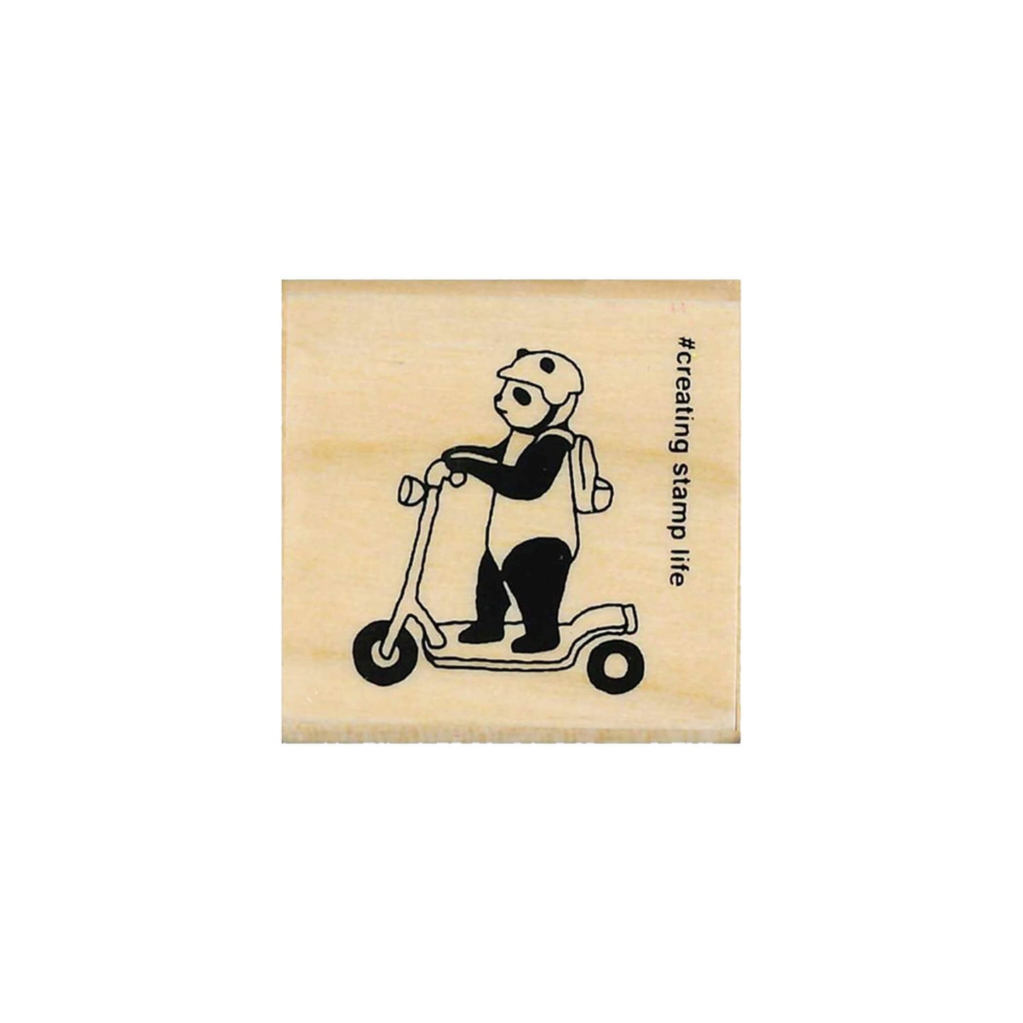 Kodomo no Kao I Love Stamp Series 2 - Kickbord Panda - Rubber Stamps