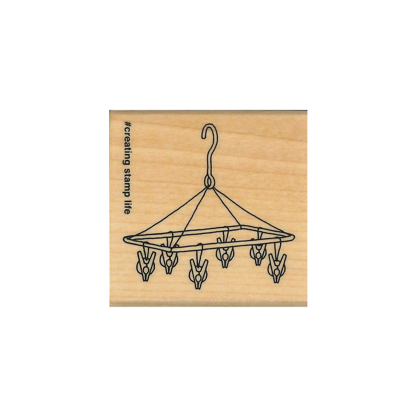 Kodomo no Kao I Love Stamp Series 4 - Clothes Drying Hanger - Rubber Stamps