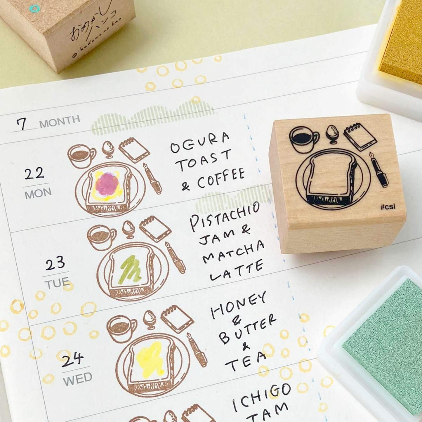 Kodomo no Kao I Love Stamp Series 5 - Carabiner Notebook - Rubber Stamps