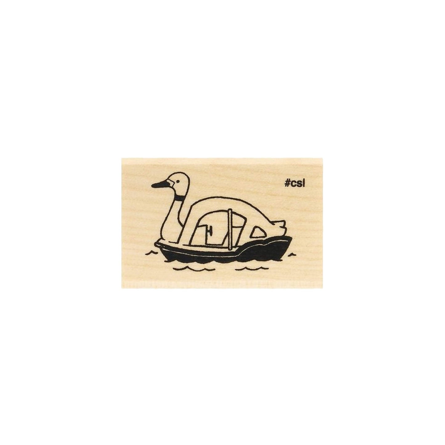 Kodomo no Kao I Love Stamp Series 6 - Swan Boat - Rubber Stamps