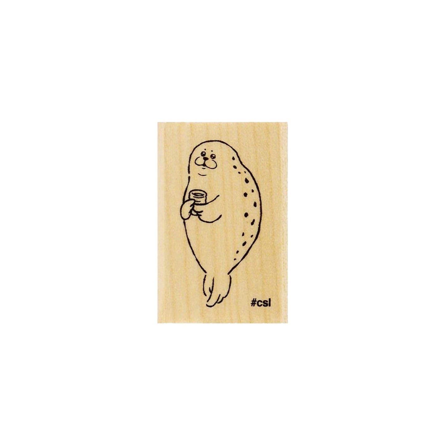 Kodomo no Kao I Love Stamp Series 6 - Tea Drinking Seal - Rubber Stamps