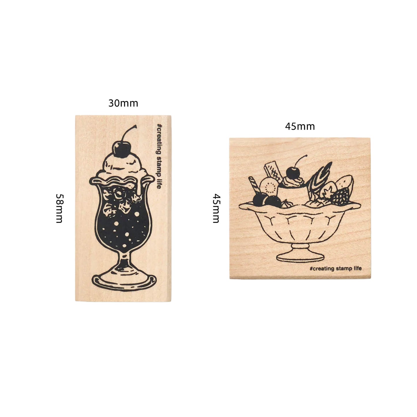 Kodomo no Kao I Love Stamp Series Dessert - Cream Soda Large - Rubber Stamps