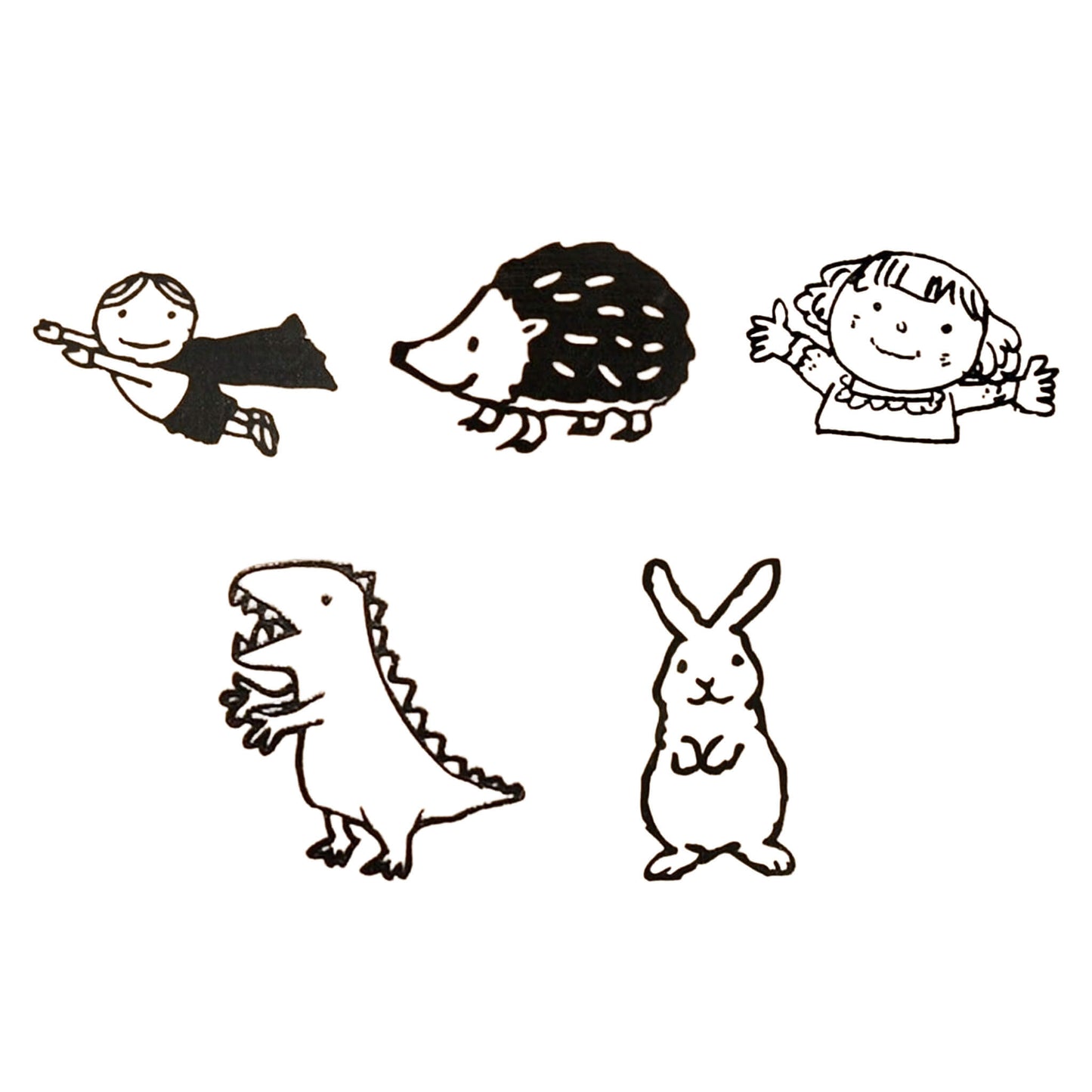 Kodomo no Kao Rubber Stamp Piccolo Stamp Series - Boy Hero - Rubber Stamps