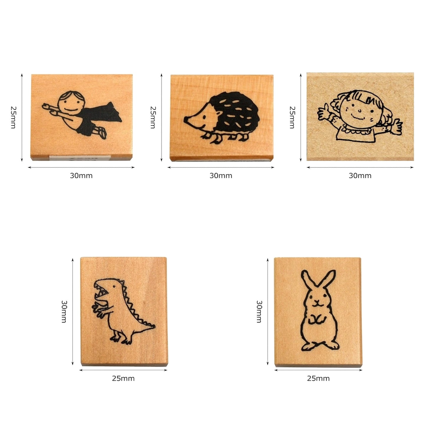 Kodomo no Kao Rubber Stamp Piccolo Stamp Series - Boy Hero - Rubber Stamps