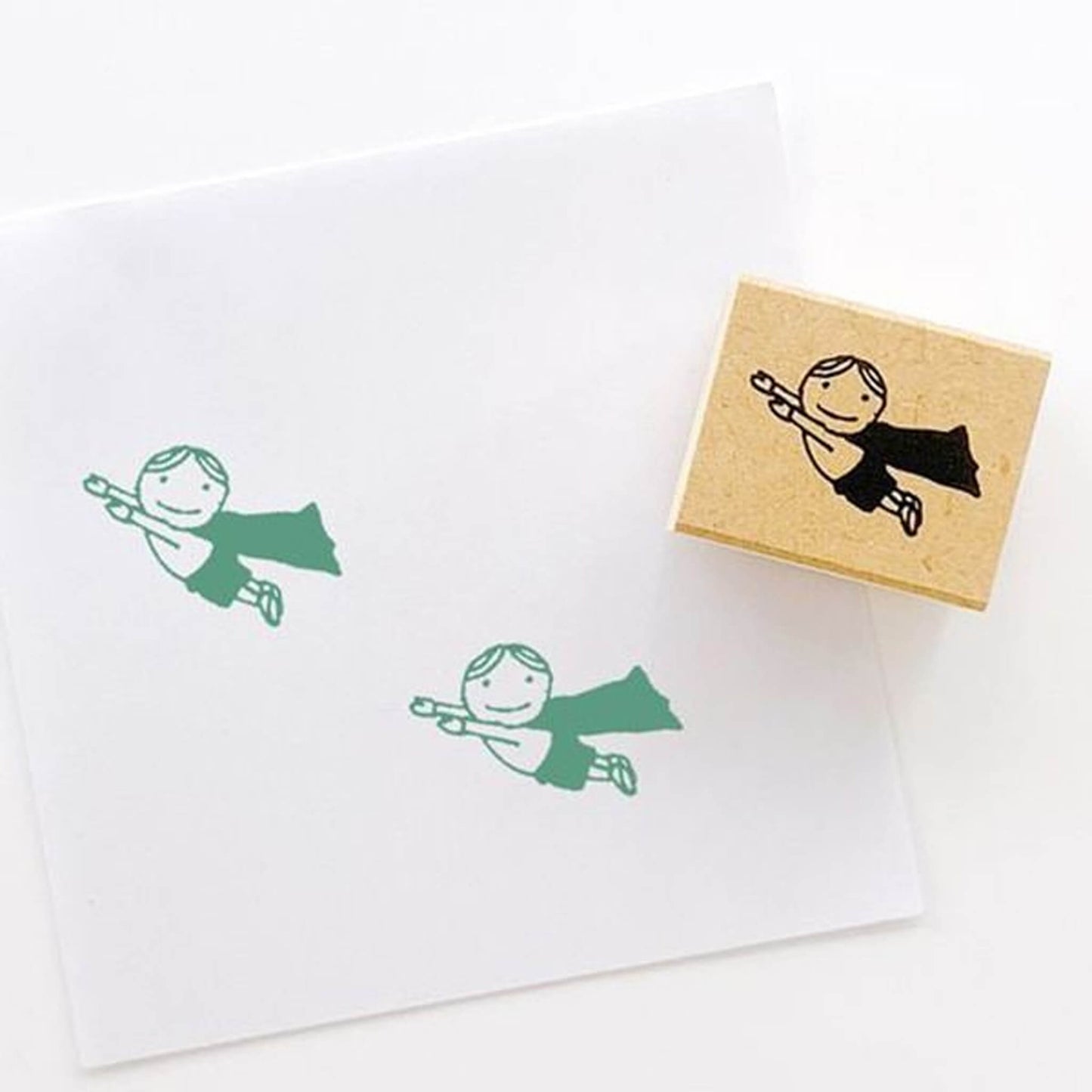 Kodomo no Kao Rubber Stamp Piccolo Stamp Series - Boy Hero - Rubber Stamps