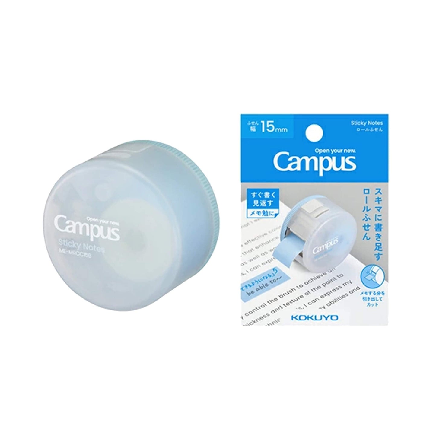 Kokuyo Campus Roll Sticky Notes - Blue - Sticky Notes