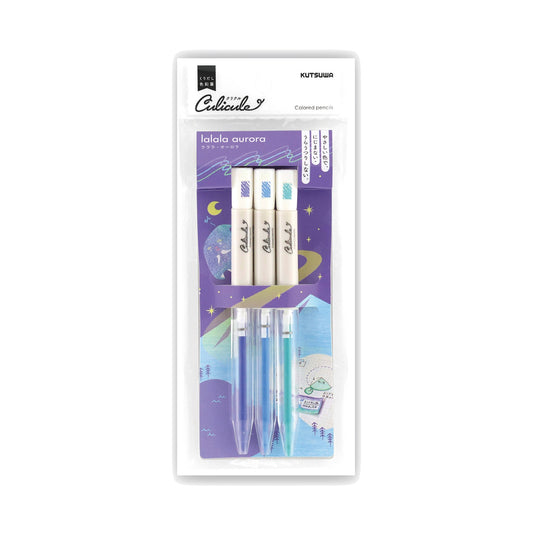Kutsuwa Culicule Colored Pencil 3 - Color Set - Lalala Aurora - Colored Pencils
