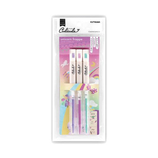 Kutsuwa Culicule Colored Pencil 3 - Color Set - Unicorn Frappe - Colored Pencils