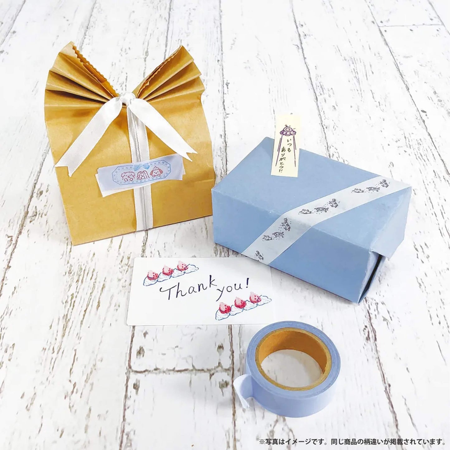 Kutsuwa Hancoco Deco Layer Stamp - Date and Cat - Pre - inked Stamps