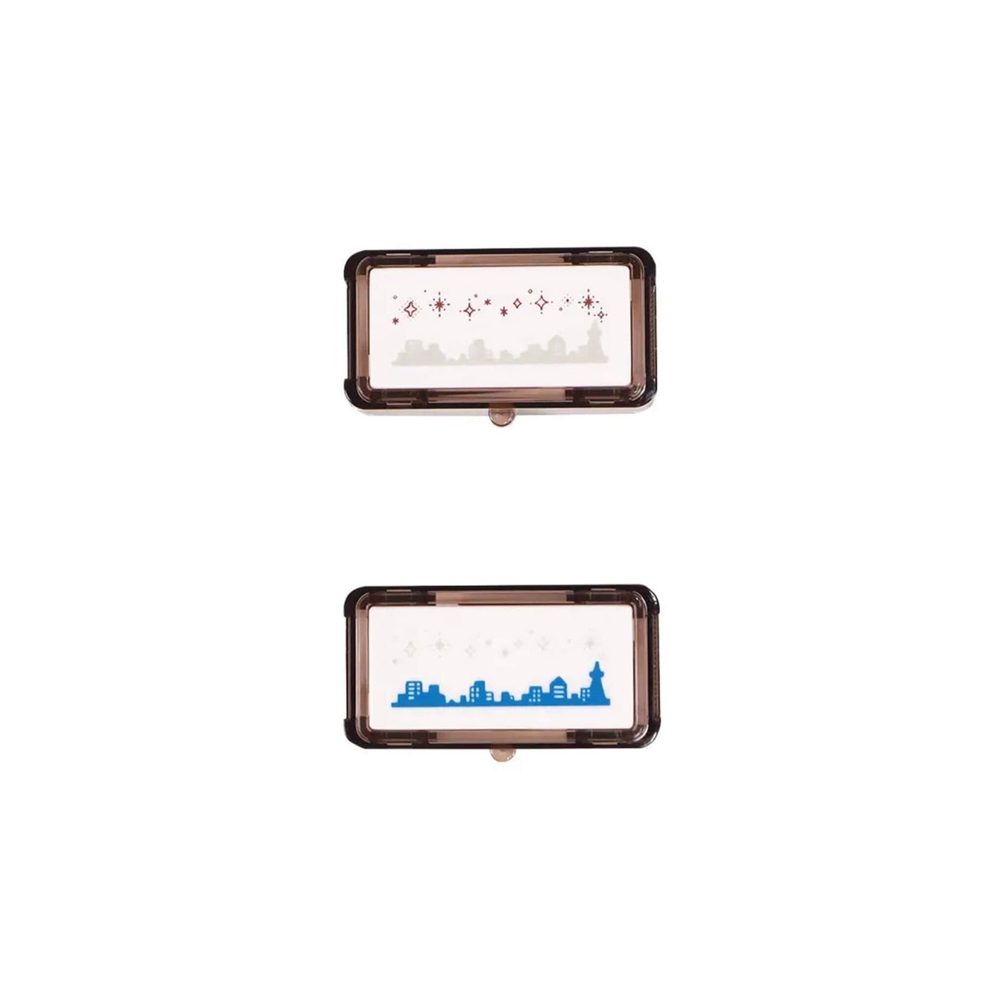 Kutsuwa Hancoco Deco Layer Stamp - Stardust Town - Pre - inked Stamps
