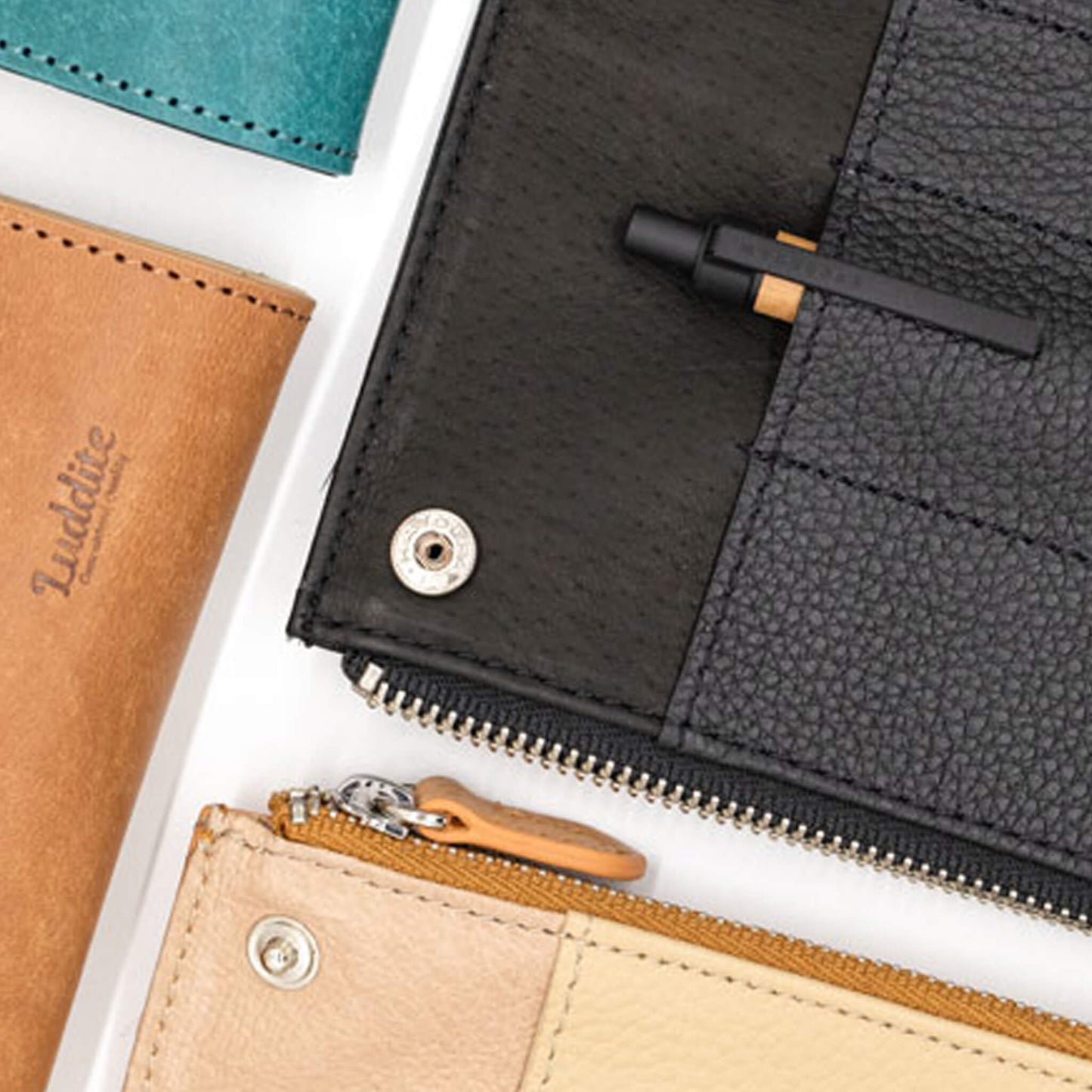 Luddite Bendy Pen Case MAYA Leather - Black - Pen Cases