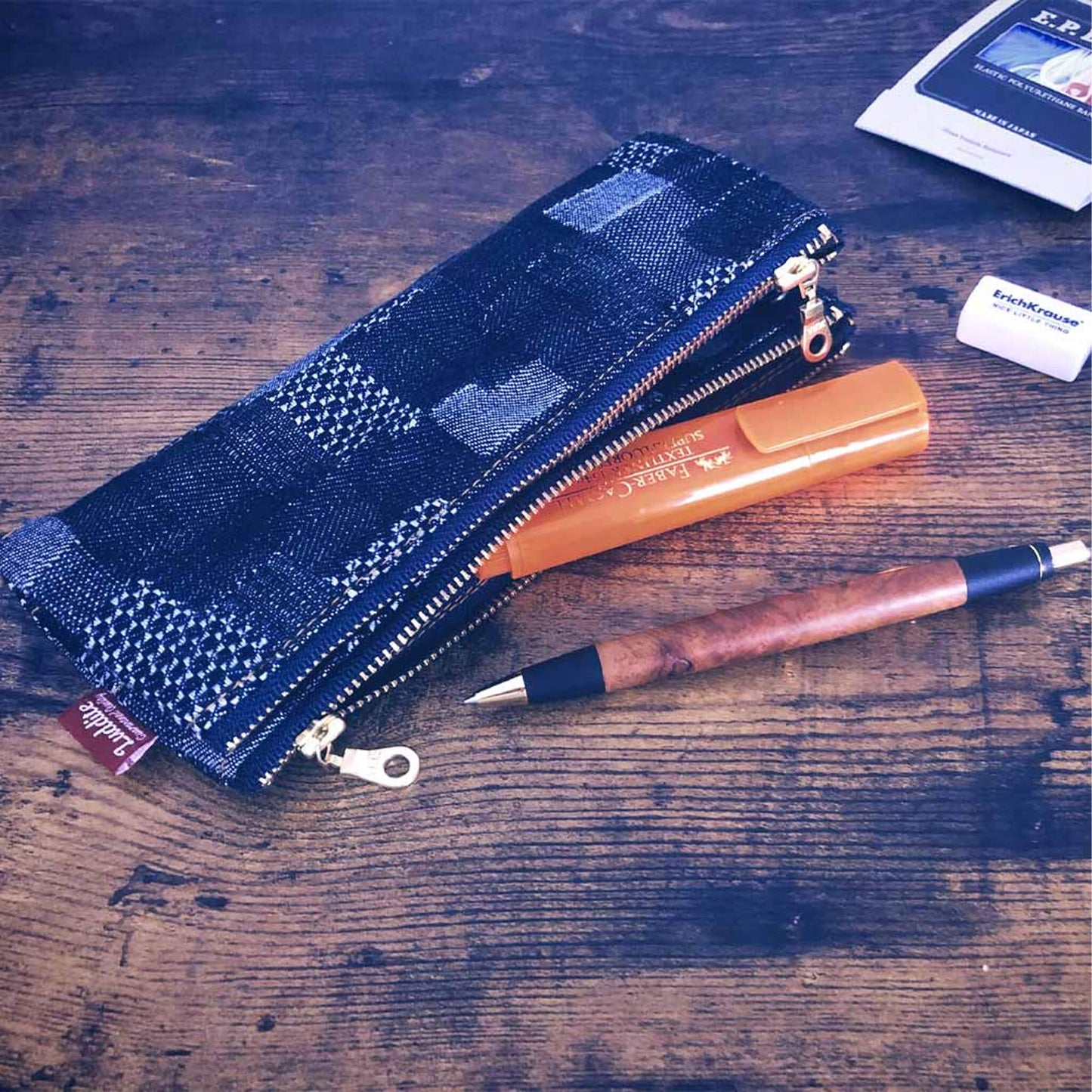 Luddite Denim Bendy Pen Case - Okayama Denim - Pen Cases