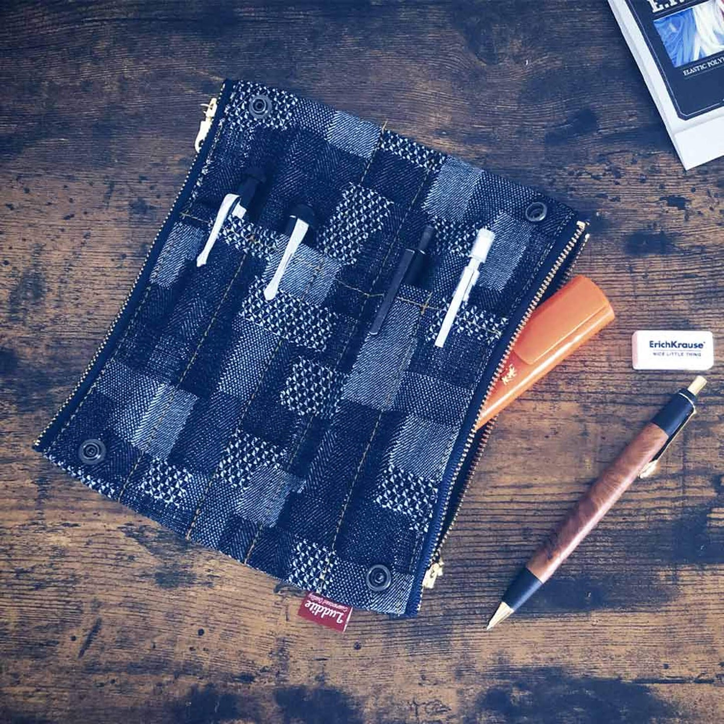 Luddite Denim Bendy Pen Case - Okayama Denim - Pen Cases