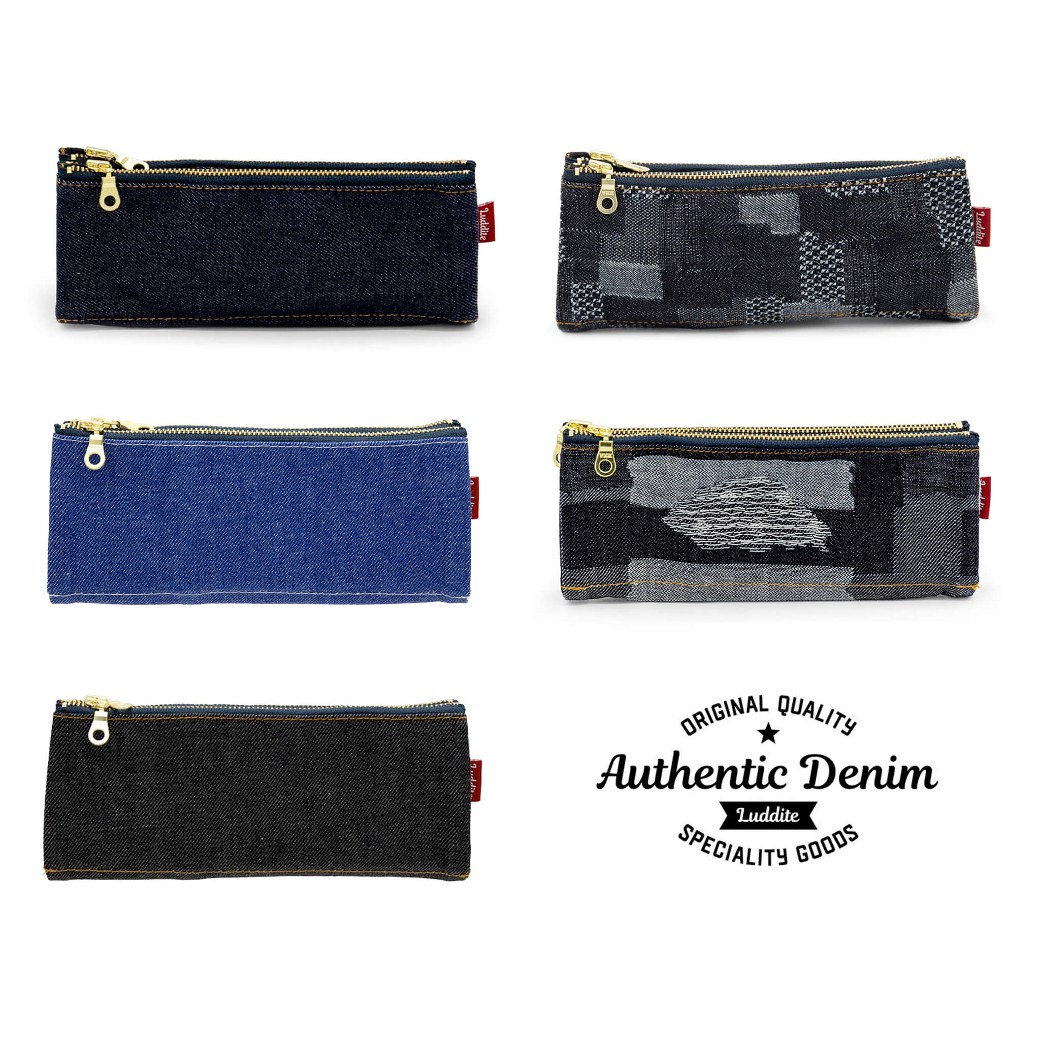 デニム地 キューケース BENTLEY 2B4S Luddite Denim Bendy Pen Case - Desktop Essentials – Paper Whisper