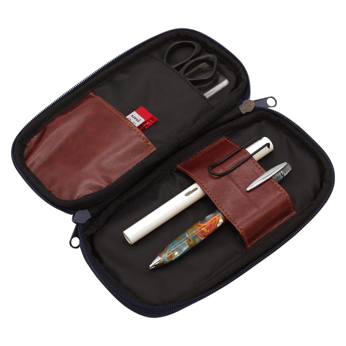 Luddite Denim Round Zip Pen Case - Okayama Denim - Pen Cases