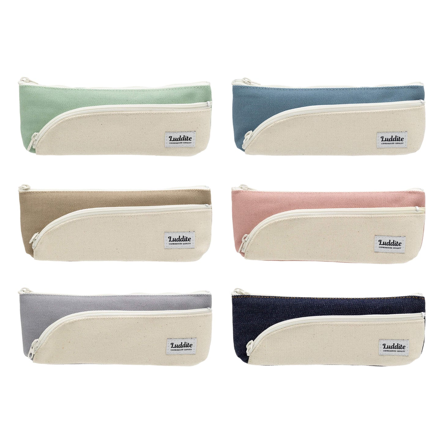 Luddite Two - tone Line Pen Case Slim - Blue Gray - Pen Cases