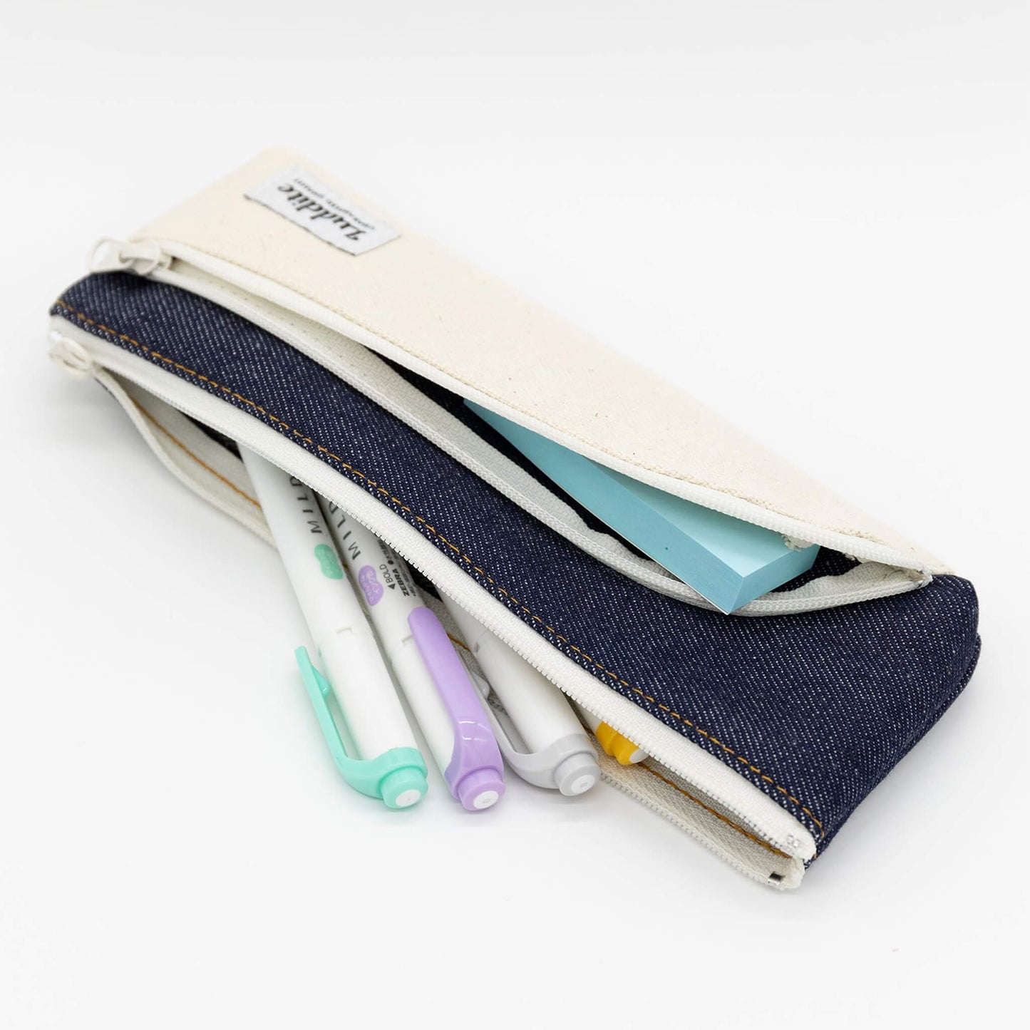 Luddite Two - tone Line Pen Case Slim - Blue Gray - Pen Cases