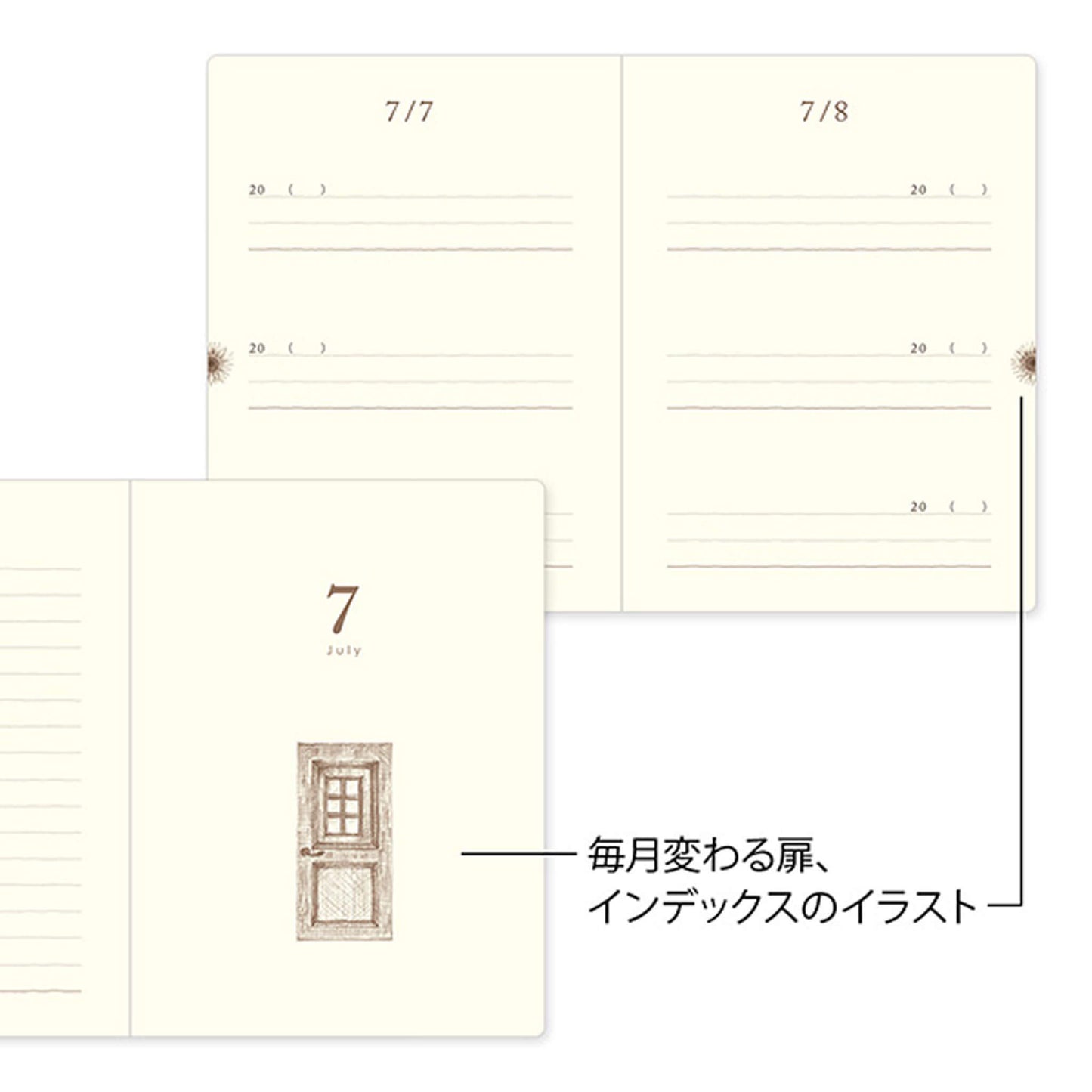 Midori 3 - Year Diary Mini - Gate Beige - Diaries & Planners
