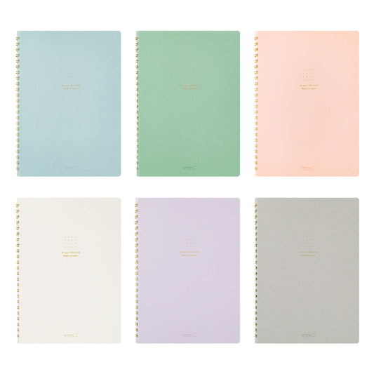 Midori Color Dot Ring Notebook A5 - Blue - Notebooks