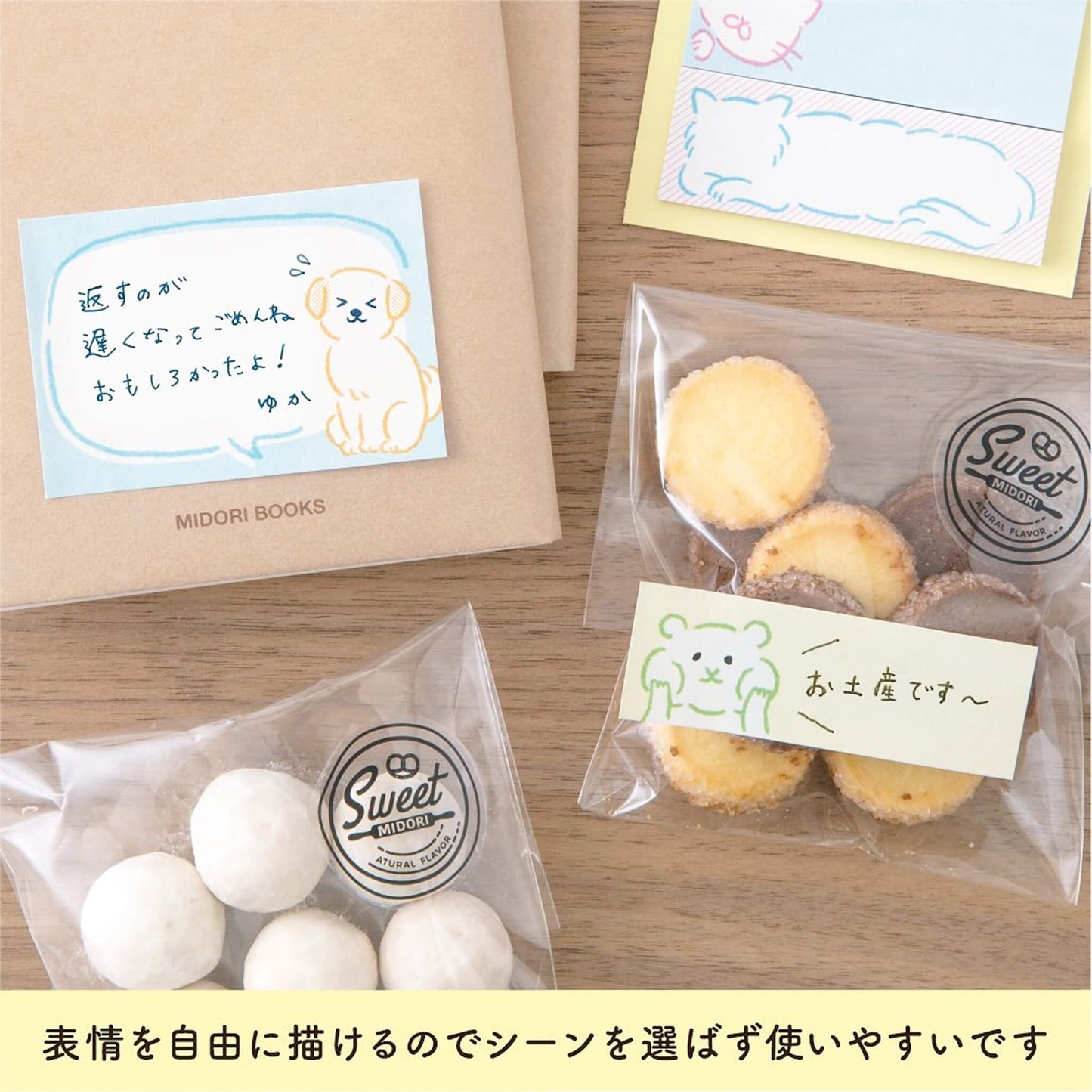 Midori Drawing Sticky Notes Rabbit - Sticky Notes