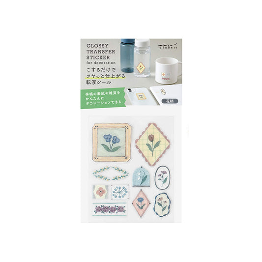 Midori Glossy Transfer Sticker - Flower - Transfer Stickers