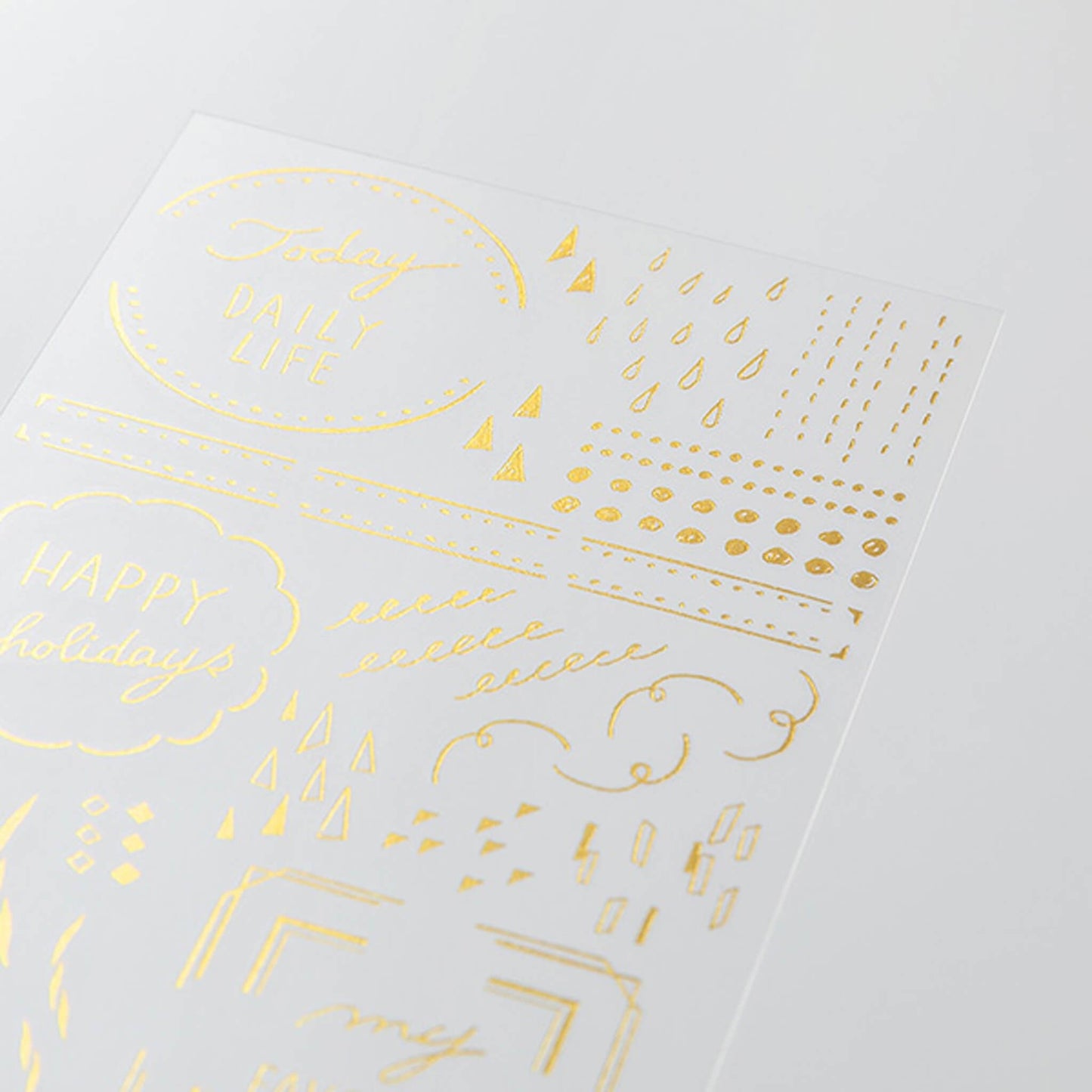 Midori Gold Foil Transfer Sticker - Geometric - Transfer Stickers