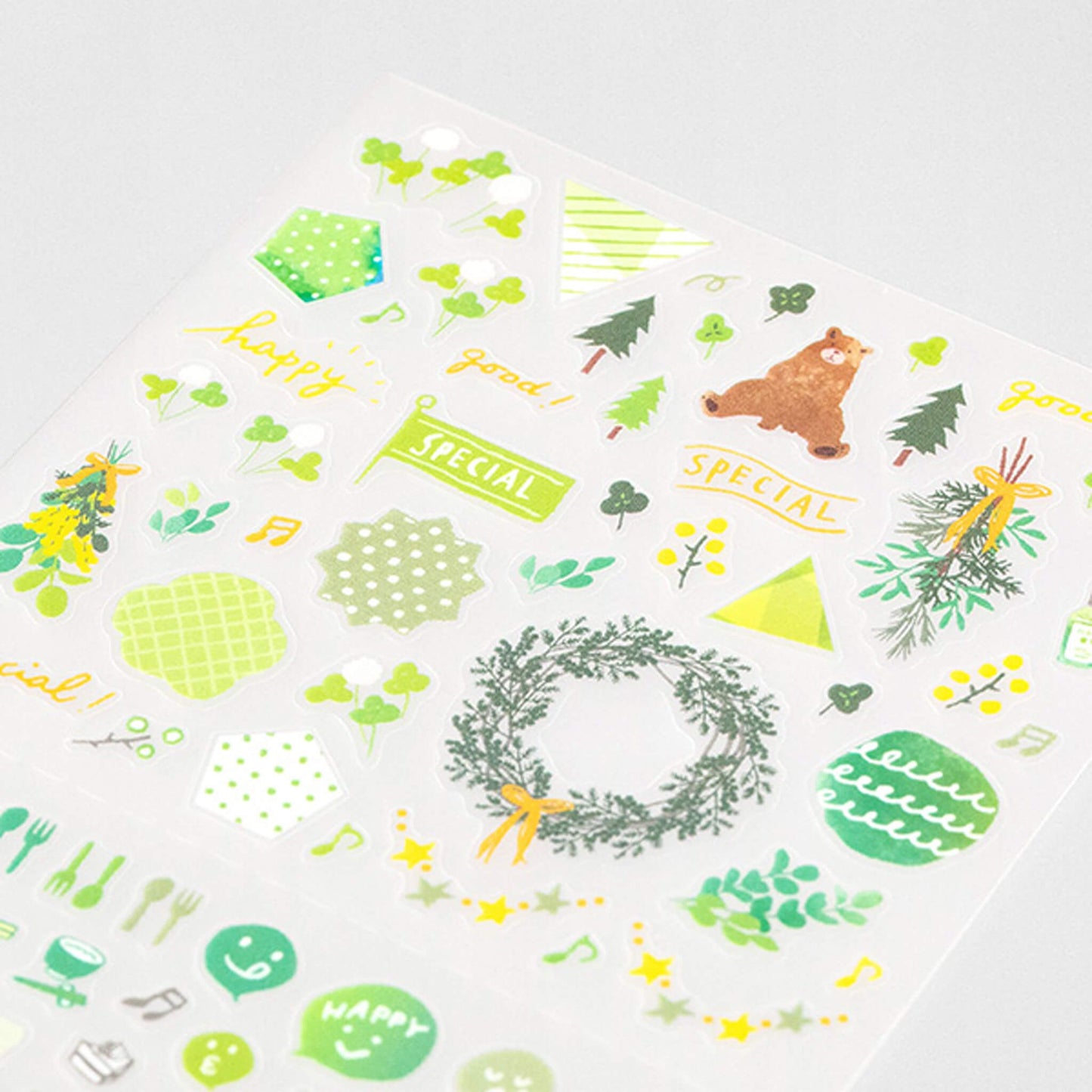 Midori Journal Sticker - Green Tone - Sticker Sheets