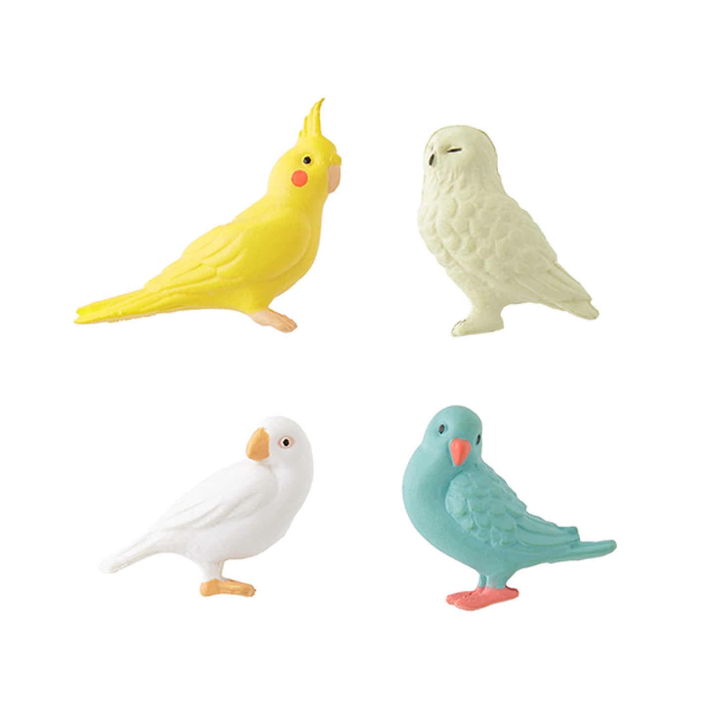Midori Miniature Magnets 4 - pc Set Bird B - Magnets