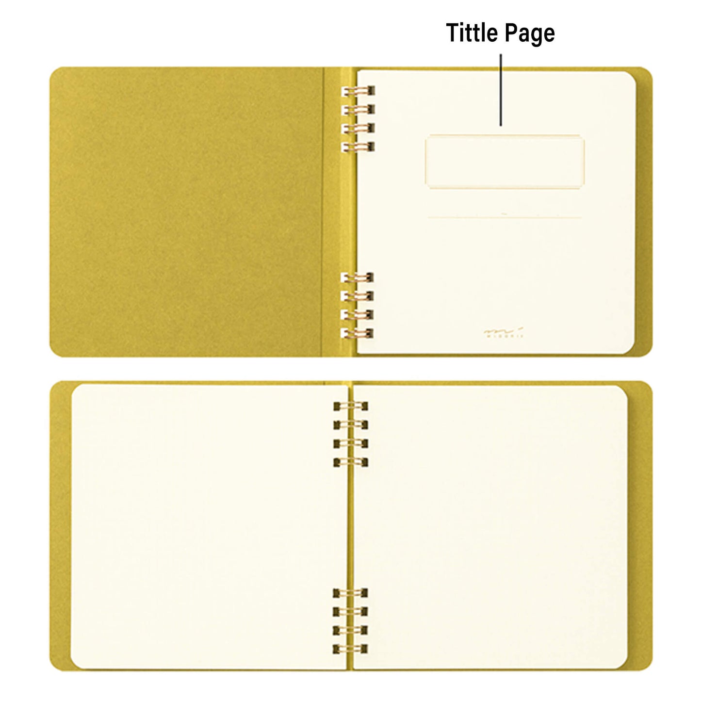 Midori Notebook for Paintable Stamp Yellow - Notebooks