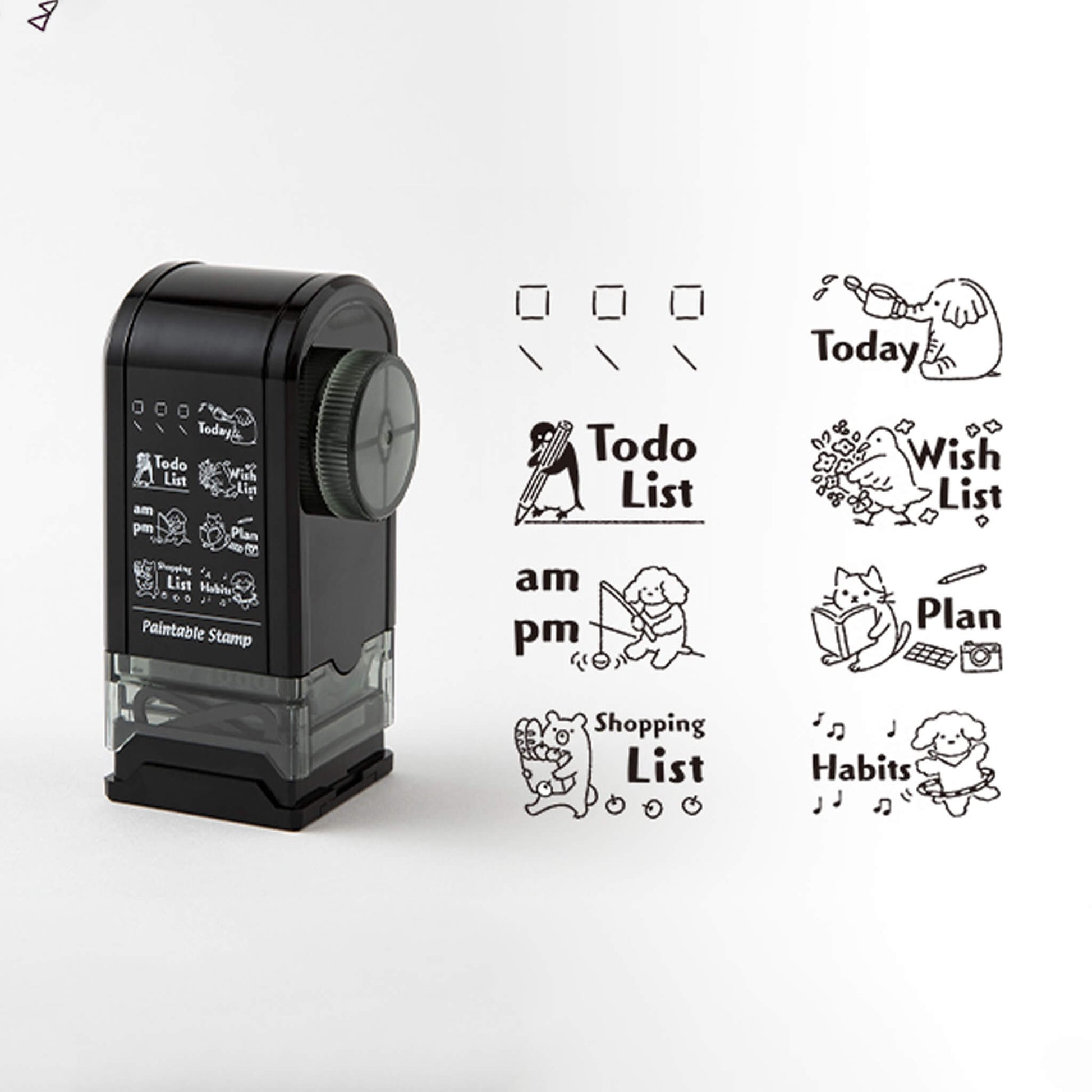 Midori Paintable Rotating Stamp Dial - List - Rotary Stamps